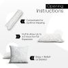 Adiv 18 x 18 Handcrafted Shaggy Cotton Accent Throw Pillows, Woven Yarn, Set of 2, Beige, Gray
