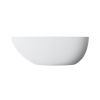 67'' Solid Surface Stone Resin Egg Shaped Freestanding Soaking Bathtub with Overflow