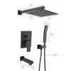 12 Inch Shower Head Kit Shower System Shower Faucet With Tub Spout Faucet And Hand-held Pressure Balance