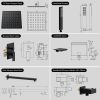 Male NPT Waterfall Tub and Shower Faucet Set, Suntisbo 10-Inch Matte Black Rain Shower System