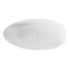 67'' Solid Surface Stone Resin Egg Shaped Freestanding Soaking Bathtub with Overflow