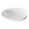 67'' Solid Surface Stone Resin Egg Shaped Freestanding Soaking Bathtub with Overflow