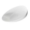 67'' Solid Surface Stone Resin Egg Shaped Freestanding Soaking Bathtub with Overflow
