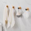 Round Base Wall Hanging Coat Hook with Screws- Black Gold Towel Hook, 4 Pack, for Entry Shoe Cabinet, Wardrobe Bathroom Bedroom Furniture Hardware