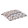 Adiv 18 x 18 Handcrafted Shaggy Cotton Accent Throw Pillows, Woven Yarn, Set of 2, Beige, Gray