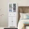 FCH MDF Spray Paint 4 Doors 1 Pump Bathroom Cabinet White