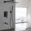 12 Inch Shower Head Kit Shower System Shower Faucet With Tub Spout Faucet And Hand-held Pressure Balance