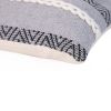 18 x 18 Cotton Accent Throw Pillows, Geometric Lined Pattern, Set of 2, Multicolor
