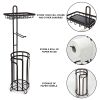 Bathroom Tissue Paper Roll Stand, Toilet Paper Roll Storage Holder, Free-Standing Toilet Paper Holder