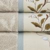 Embroidered Cotton Jacquard 6 Piece Towel Set