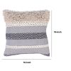 18 x 18 Cotton Accent Throw Pillows, Geometric Lined Pattern, Set of 2, Multicolor