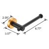 Bathroom Hardware Set, Thicken Space Aluminum 3 PCS Towel bar Set- Black Gold 16-27 Inches Adjustable Bathroom Accessories Set
