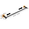 Bathroom Hardware Set, Thicken Space Aluminum 3 PCS Towel bar Set- Black Gold 16-27 Inches Adjustable Bathroom Accessories Set