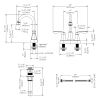 Bathroom Faucet Matt Black with Pop-up Drain & Supply Hoses 2-Handle 360 Degree High Arc Swivel Spout Centerset 6 Inch Vanity Sink Faucet 4011B-MB