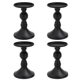 2/4pcs Metal Candle Holders Wedding Candlestick Crafts Candle Stand Centerpiece Road Lead Living Room Wedding Party Table Decor (Color: 4pcs candlestick)