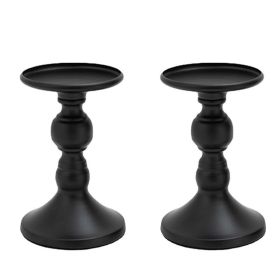 2/4pcs Metal Candle Holders Wedding Candlestick Crafts Candle Stand Centerpiece Road Lead Living Room Wedding Party Table Decor (Color: 2pcs candlestick)