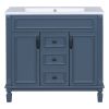 36'' Bathroom Vanity with Top Sink, Modern Bathroom Storage Cabinet with 2 Soft Closing Doors and 2 Drawers, Single Sink Bathroom Vanity