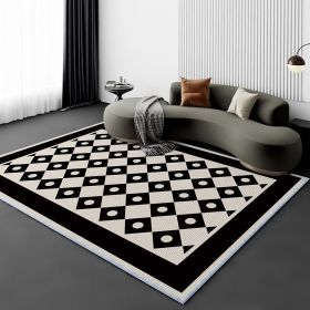 Living Room Carpet Fully Covered Bedroom And Household Sofa Table Carpet Bedside Stain-resistant Non-slip Foot Mat (Option: Common Point-80160cm Crystal Velvet)
