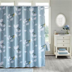 High-end Thickened Waterproof Bathroom Polyester Shower Curtain (Option: Bluebird-180X200cm)