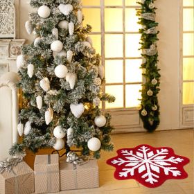 Cashmere Snowflake Floor Mat Carpet Bedroom Bedside Blanket Bathroom Mats (Option: Snowflake 7-100)